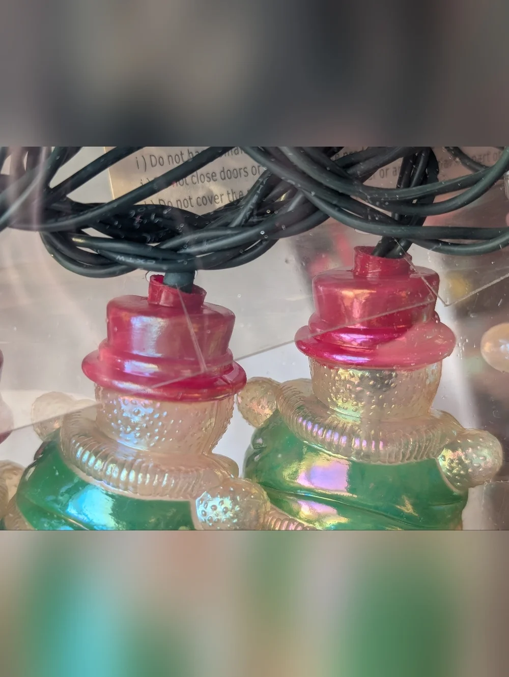 Vintage 10 Snowman Novelty Christmas String Lights – Indoor/Outdoor, Sealed